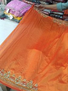 Elegant Orange Saree