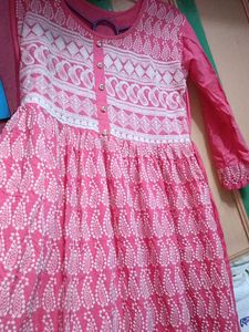 Pink Embroidered Dress