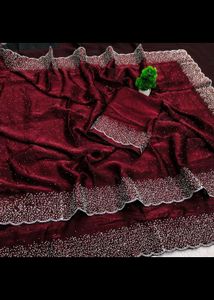 Maroon Space Silk Premium Saree