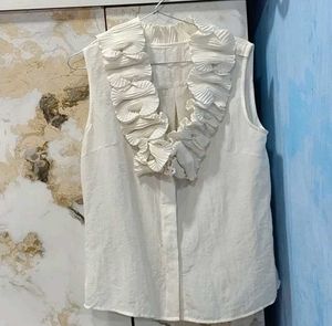 white neck design top