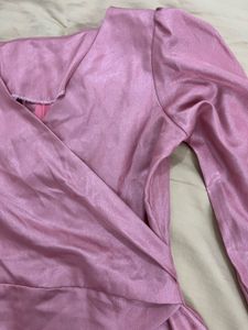 Pink Wrap Sunday Top