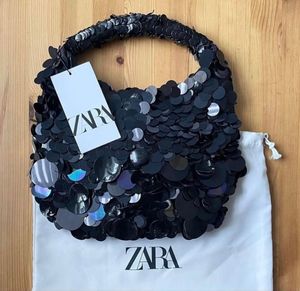 Zara Black Sequin Party Bag