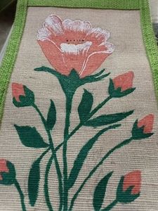 Floral Jute Pouch