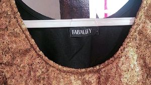 Party Wear Black Work Top