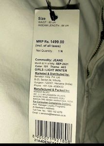 United Colours Of Benetton White Jeans Pant Girls