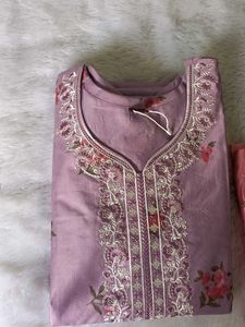 New Lavender shade Silk premium Suit set