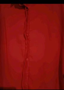 Red Button-Down Top