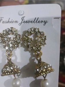 Pearl Jhumka Earrings