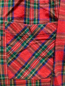 Red Plaid Shirt Dress condition good