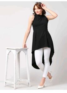 Chic Sleeveless High-Low Top