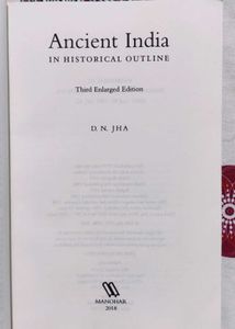 Ancient India In Historical Outline By D.N. Jha