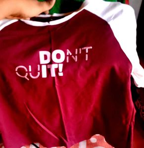 Burgundy &amp; White Graphic T-Shirt