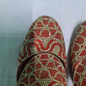 Red Embellished Flats Best for Brides 😍✨️