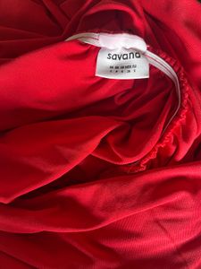 Savana Red Bodycon Maxi Dress – Size S ✨