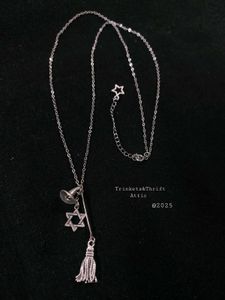 Witch's hat/broom Charm Necklace