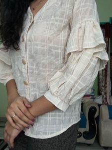 Cream colour top- Korean Top💛