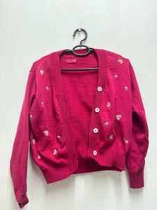 Floral Embroidered Cardigan