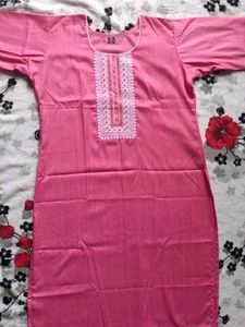 Beautiful Baby Pink Kurta For Women