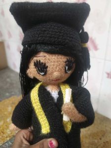 Handmade Crochet Graduation Doll