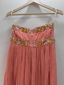 Peach prom dress