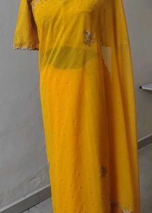 💛 Yellow Work Saree💛