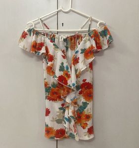 Floral Ruffle Top