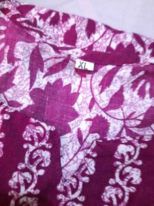 Floral Purple Kurta Set