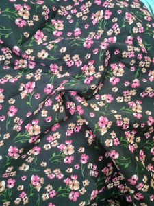 Floral Print  5mtr Fabric - Pink & Beige Flowers o