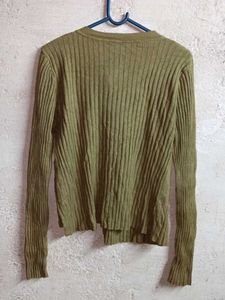 Ladies Winter Fashion Cardigan Sweater Olive