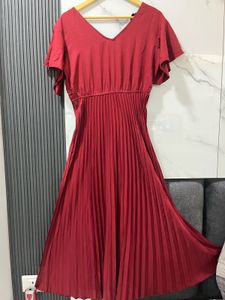 V Neck Flare Dress