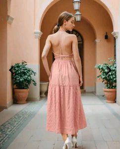 Peach Midi Sundress