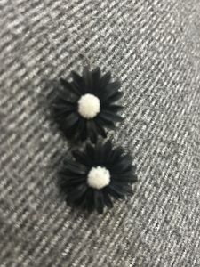 Black Sunflower Earring