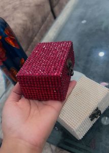 Red Beaded Jewelry Box