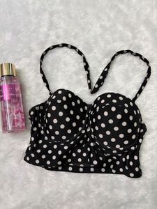 Polka Dot Bikini Top🫶🏻 ( detachable strap)