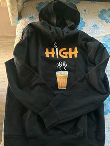 High On chai Black Hoodie