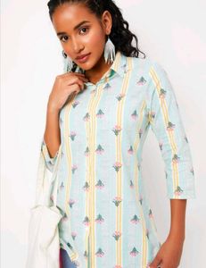 Striped Floral Kurta
