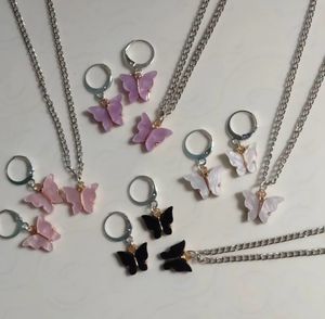 Butterfly Necklace N Earrings