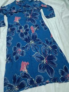Zudio Floral Print Long Sleeve Kurti