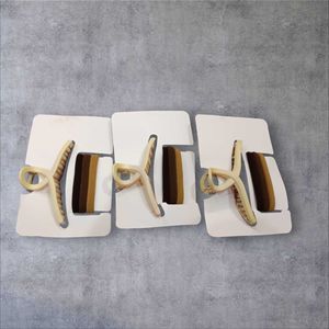 Brown Hair Claw Clips - Set of 3