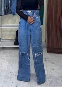 Vintage Wash Denim Jeans
