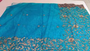 Net Saree With Work