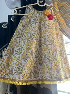 Floral Print Kurta Dhoti Set