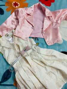 Beautiful Baby Girls Frock With Shining Jacket