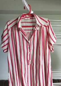 Striped Button-Down Dress