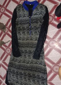 Full Sleeves Black Kurti