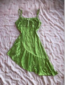 Green Lace Slip Dress