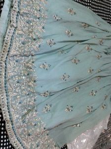 Gorgeous Navy Blue Embroidered Outfit