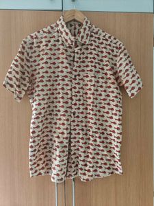 Handprinted Fish Print Shirt