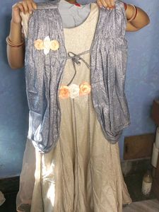 Floral Dress with Shrug