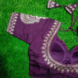 Vichtra Silk Embroidery Blouse